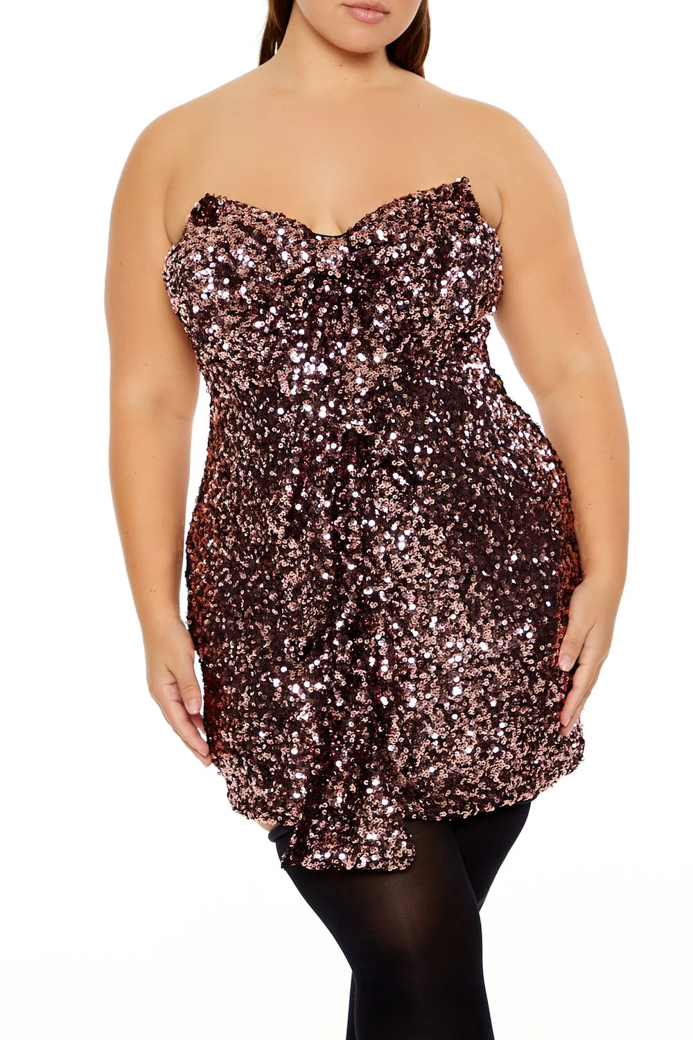 Plus Size Sequin Mini Tube Dress - Image 7