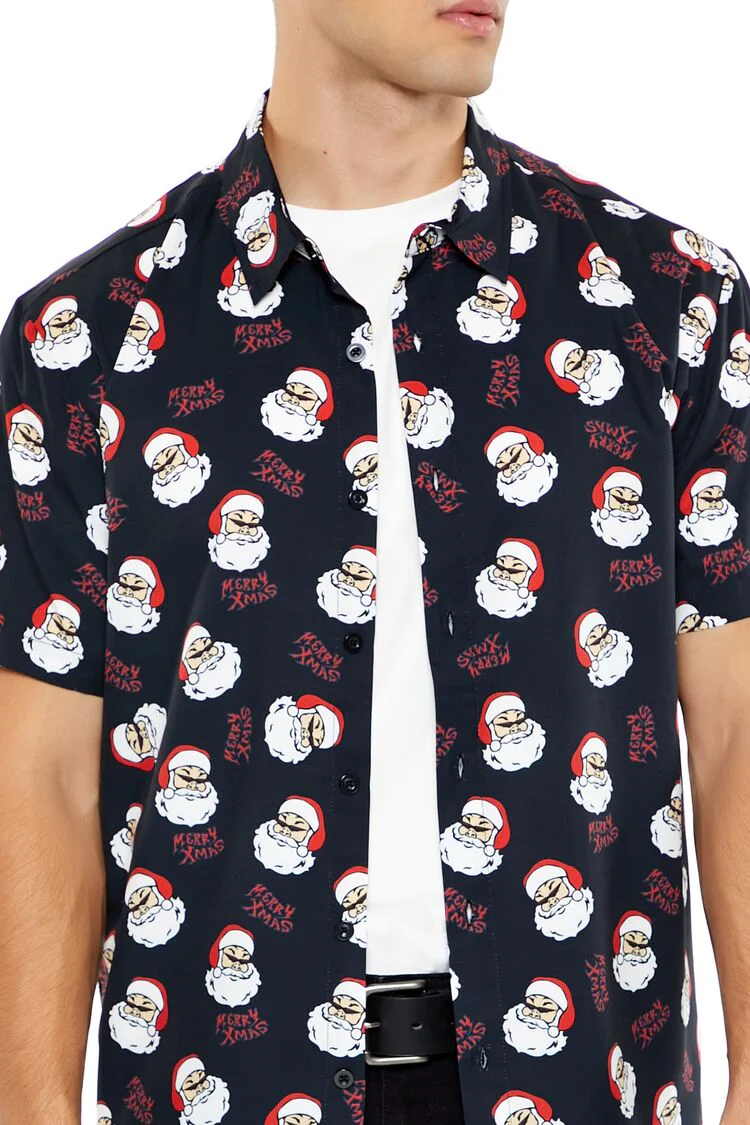 Christmas Santa Motif Shirt - Image 3