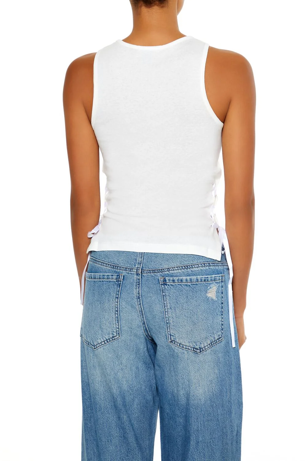 Ribbon Lace-Up Tank Top - Image 5