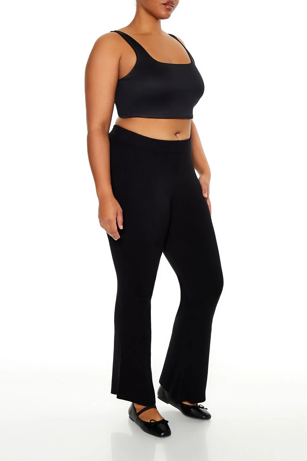 Plus Size Mid-Rise Flare Pants - Image 3