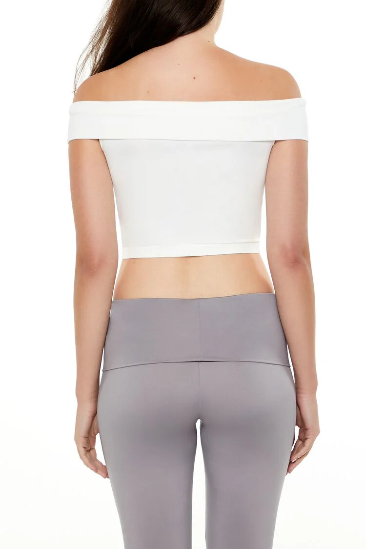 Seamless Off-the-Shoulder Crop Top - Image 5