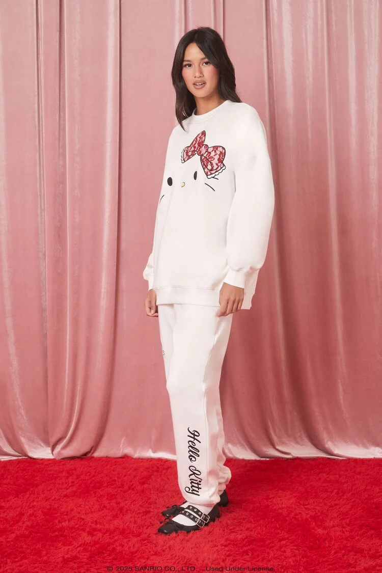 Lace Heart Hello Kitty Joggers - Image 3