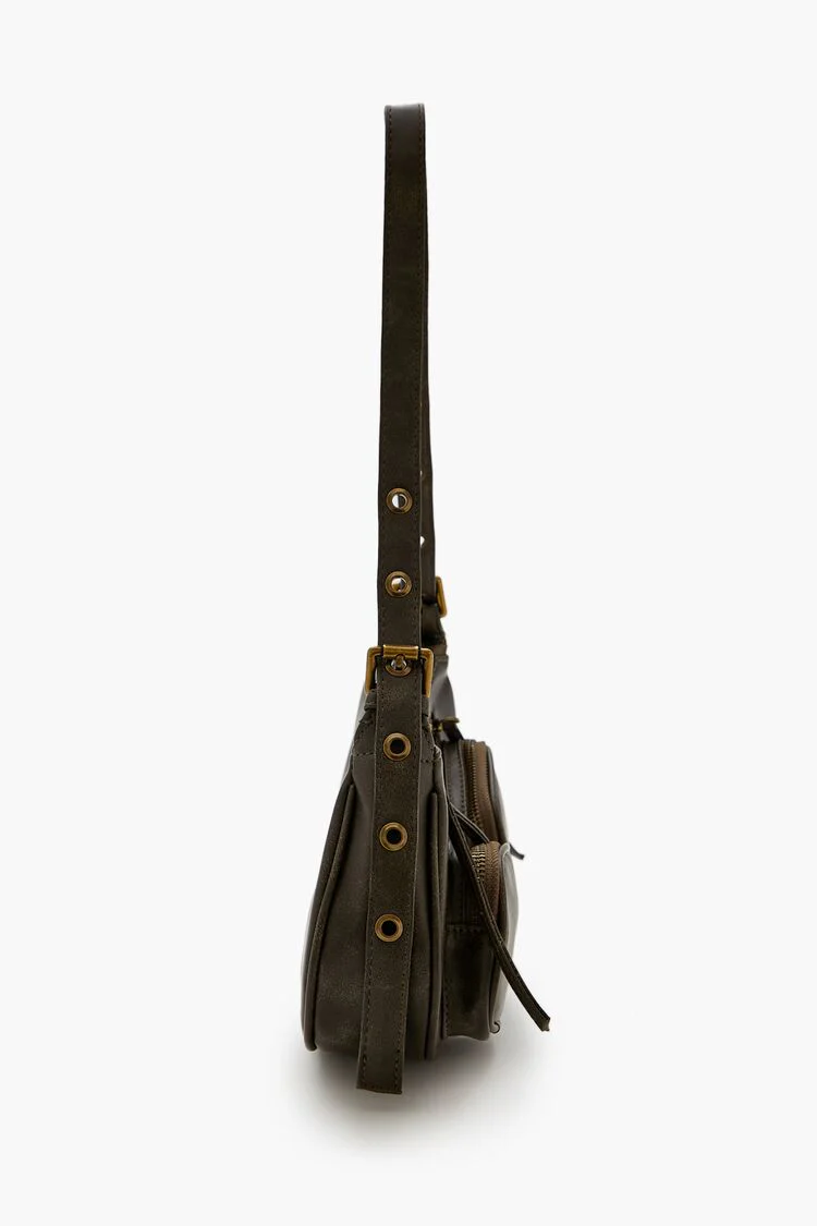 Faux Leather Shoulder Bag - Image 3