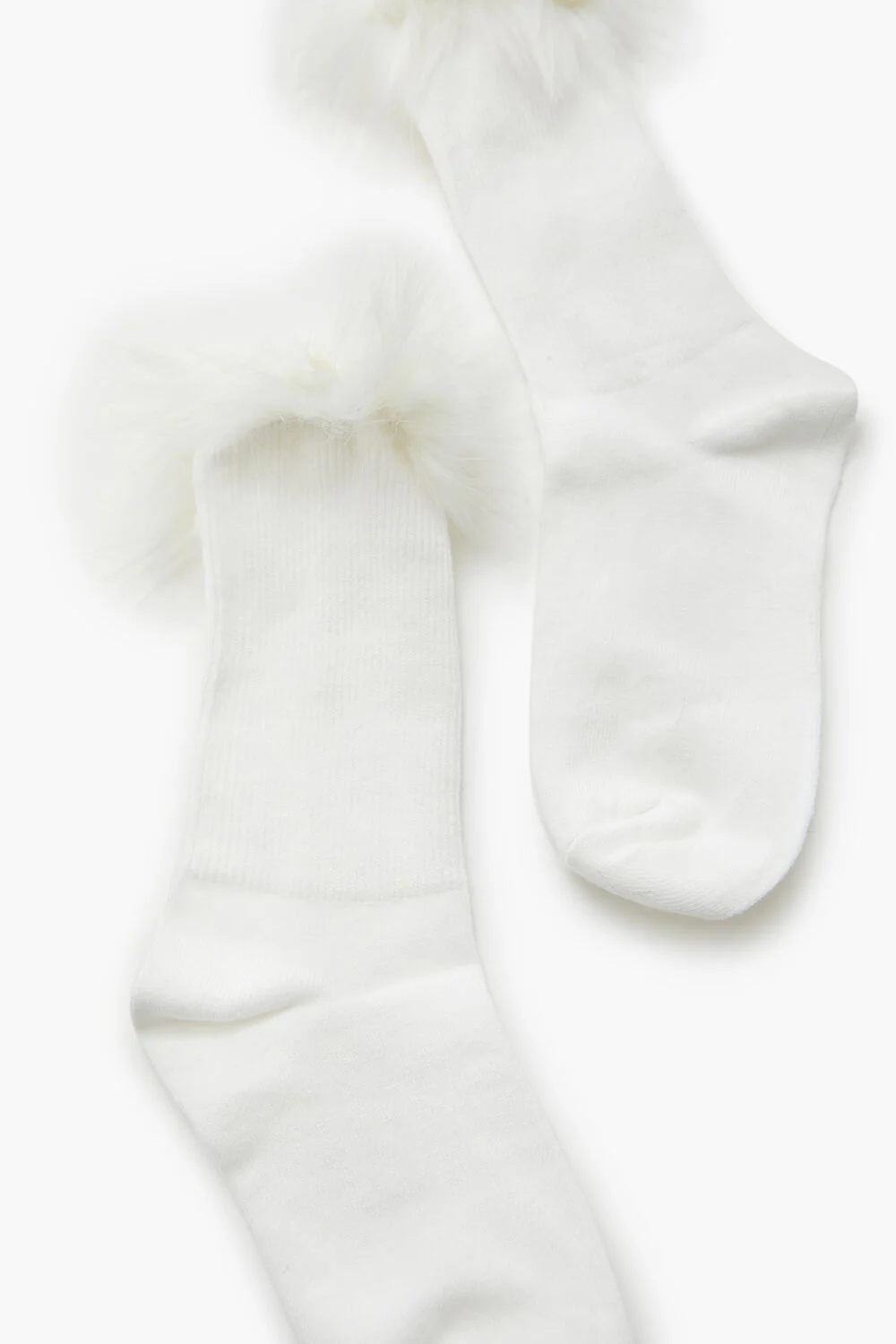 Faux Fur-Trim Crew Socks - Image 3