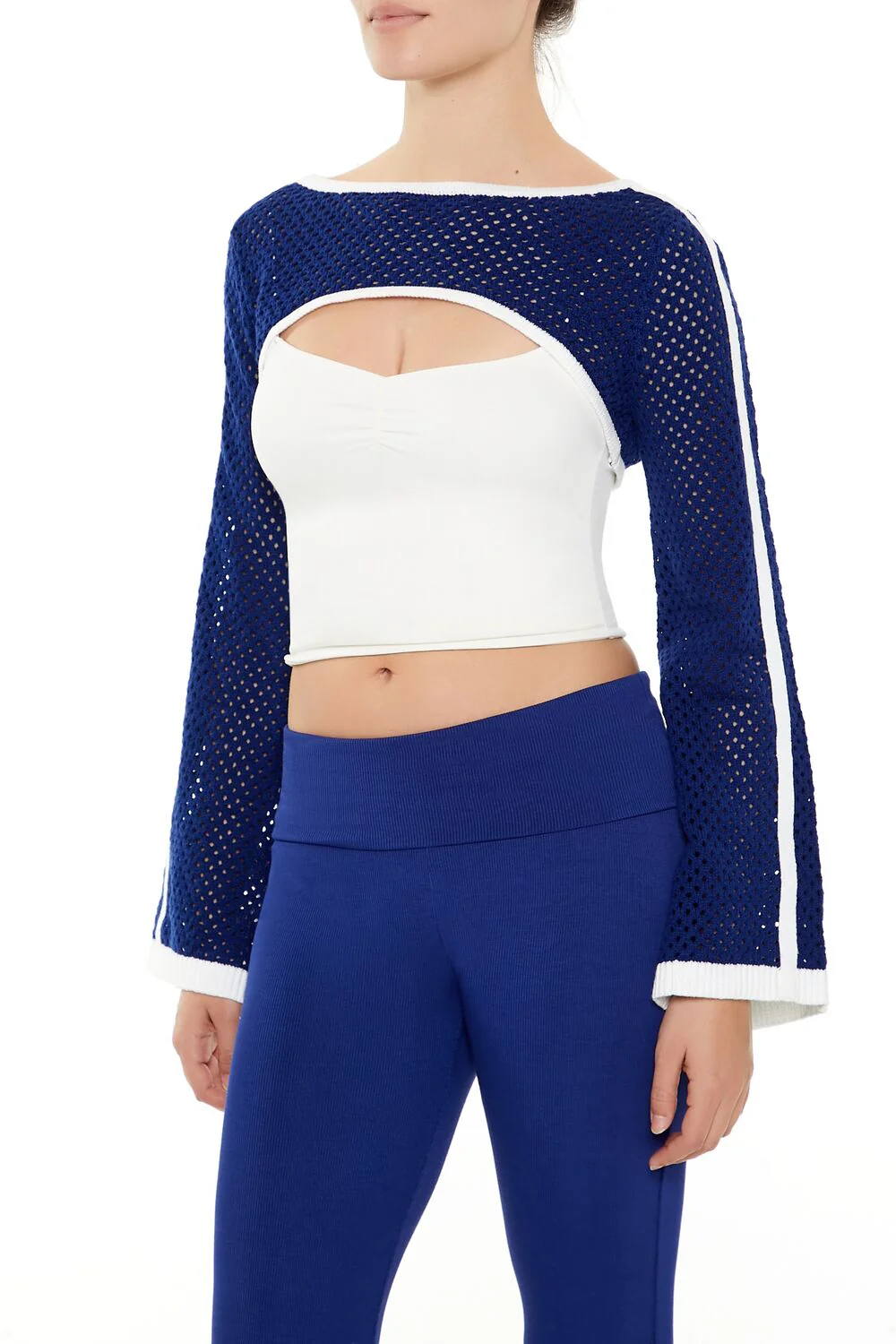 Netted Crochet Shrug Sweater - Image 4