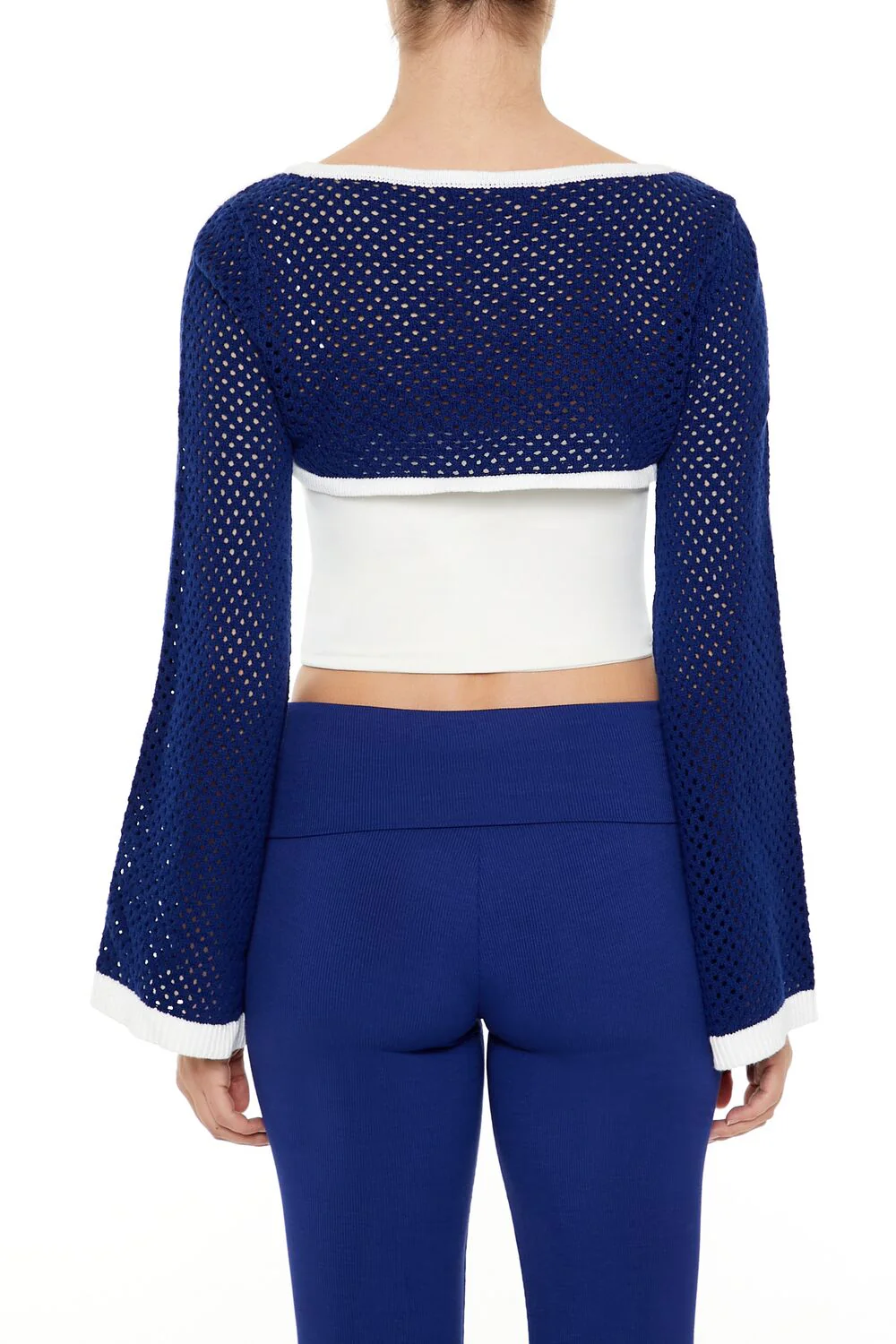 Netted Crochet Shrug Sweater - Image 5