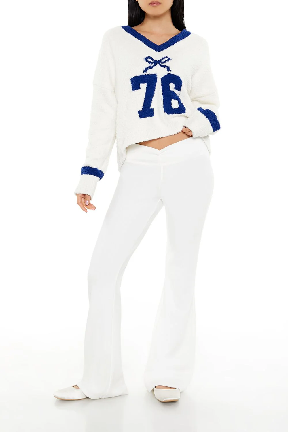 Bow 76 Fuzzy Knit Sweater - Image 2