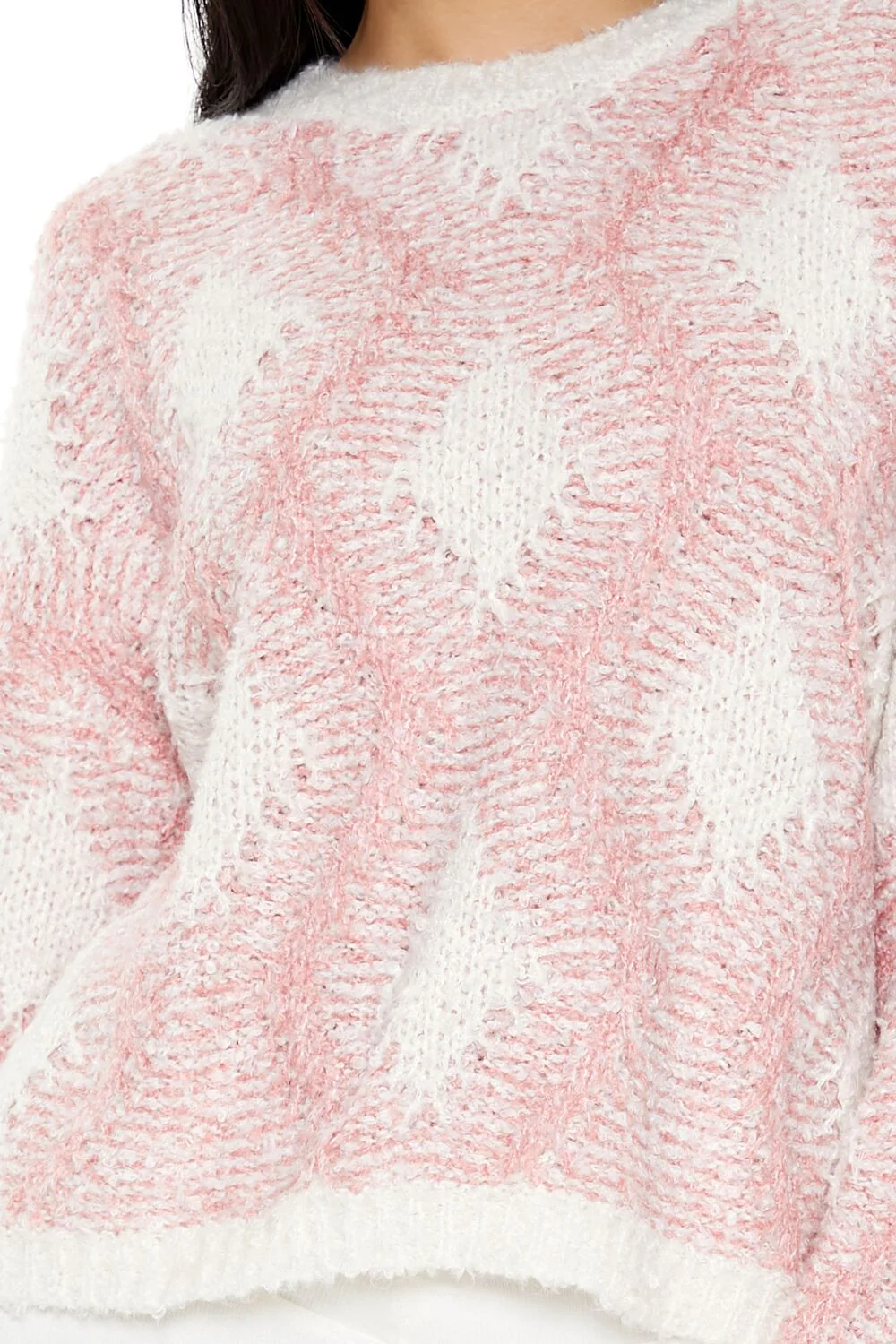 Marled Diamond Knit Sweater - Image 3