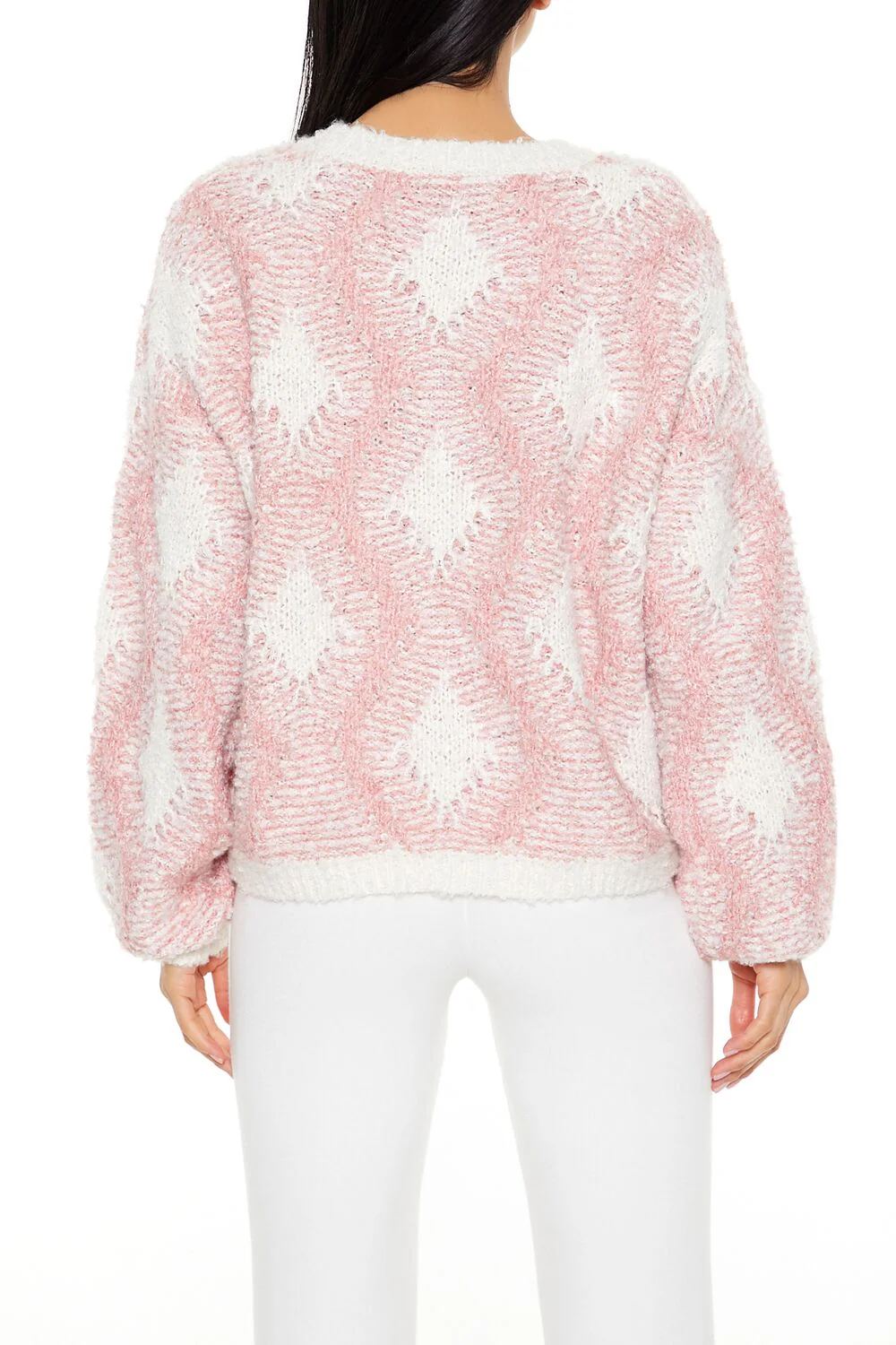 Marled Diamond Knit Sweater - Image 5