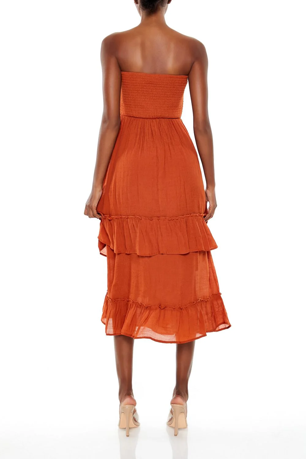 Strapless Layered Midi Dress - Image 4