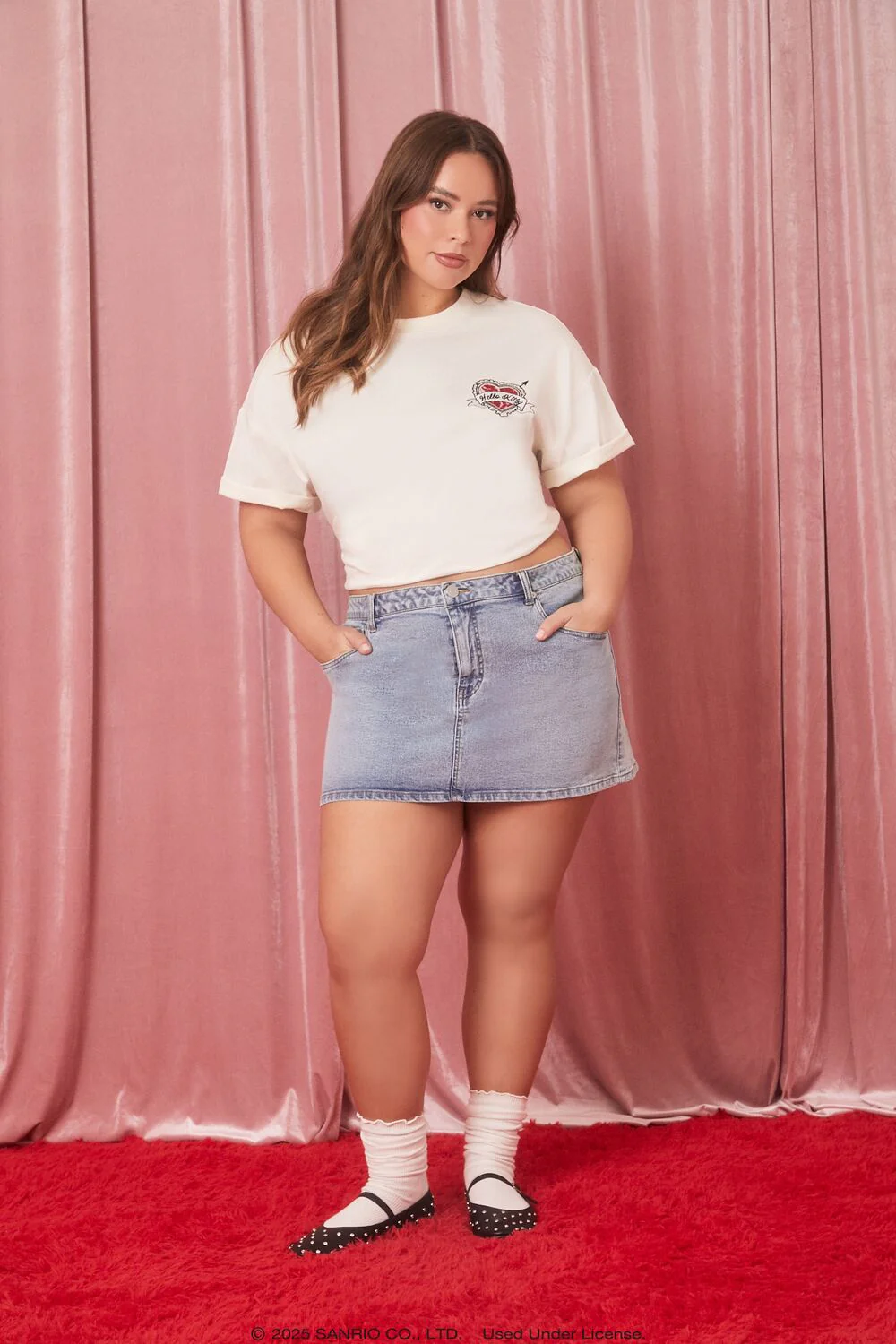Plus Size Hello Kitty Lace Heart Tee - Image 2
