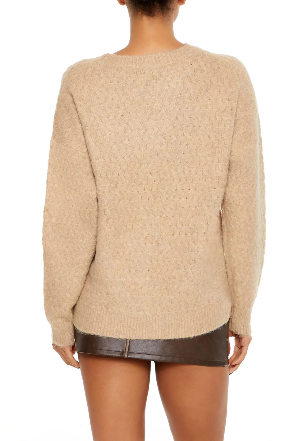 Fuzzy Textured Knit Sweater - Image 10