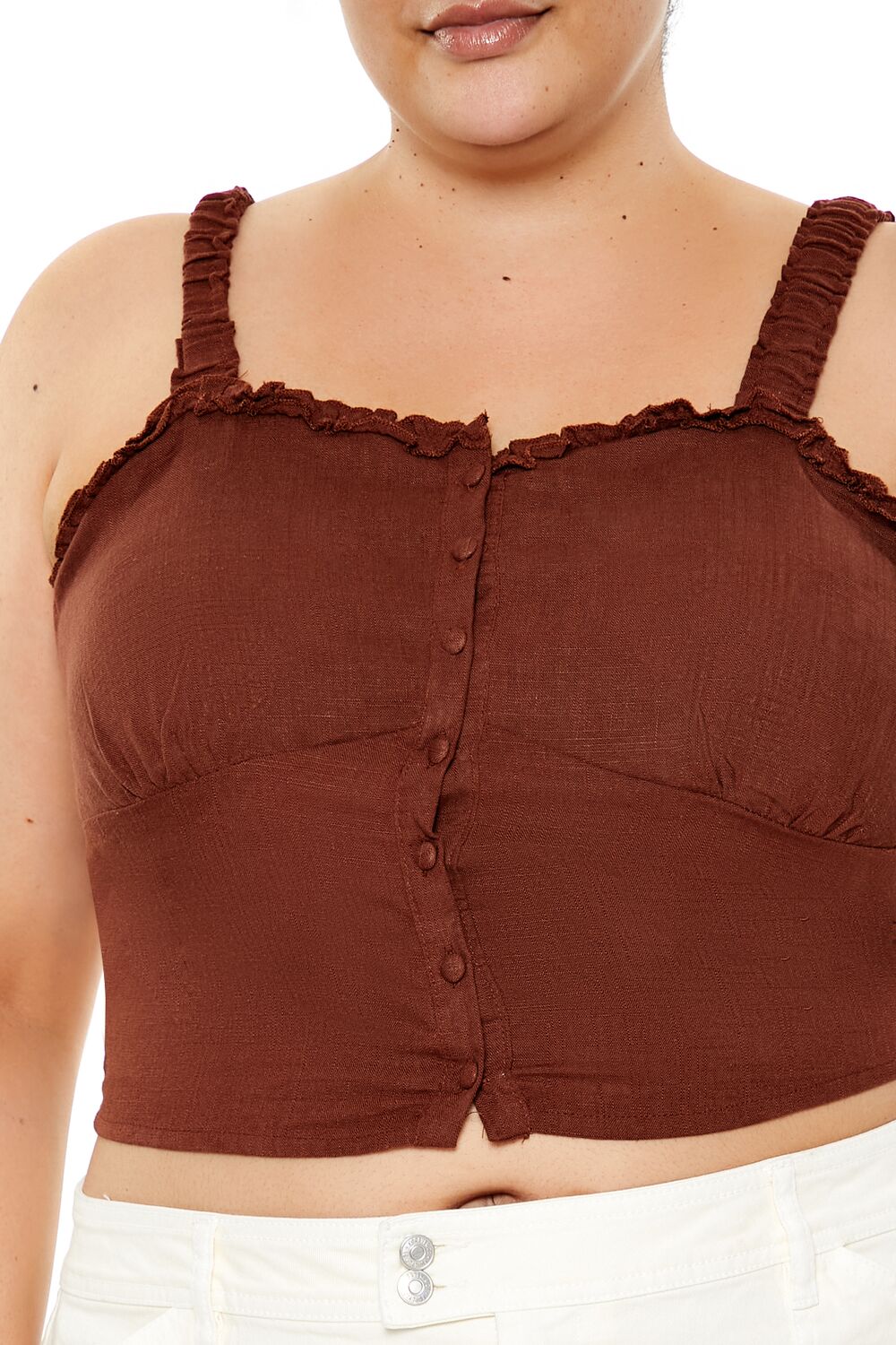 Plus Size Ruffle-Trim Crop Top - Image 13