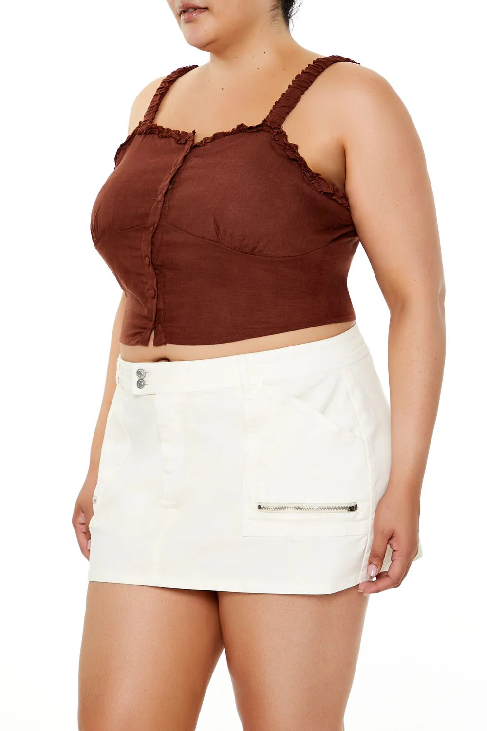 Plus Size Ruffle-Trim Crop Top - Image 14