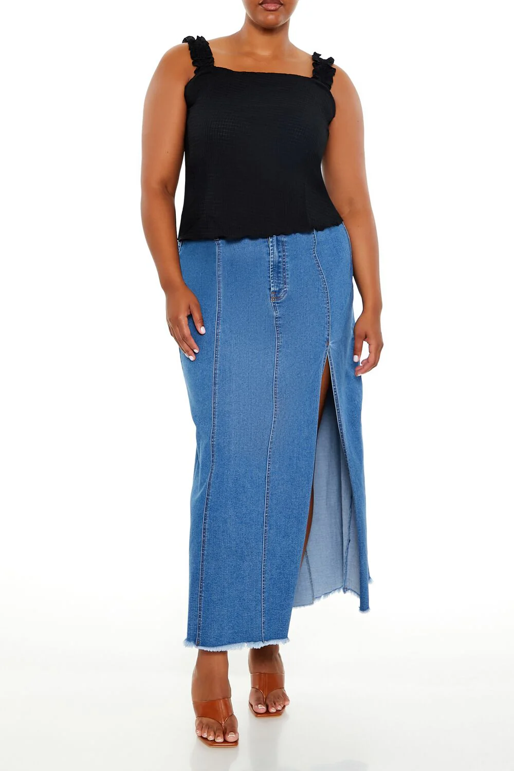 Plus Size Ruffle-Strap Tank Top - Image 2