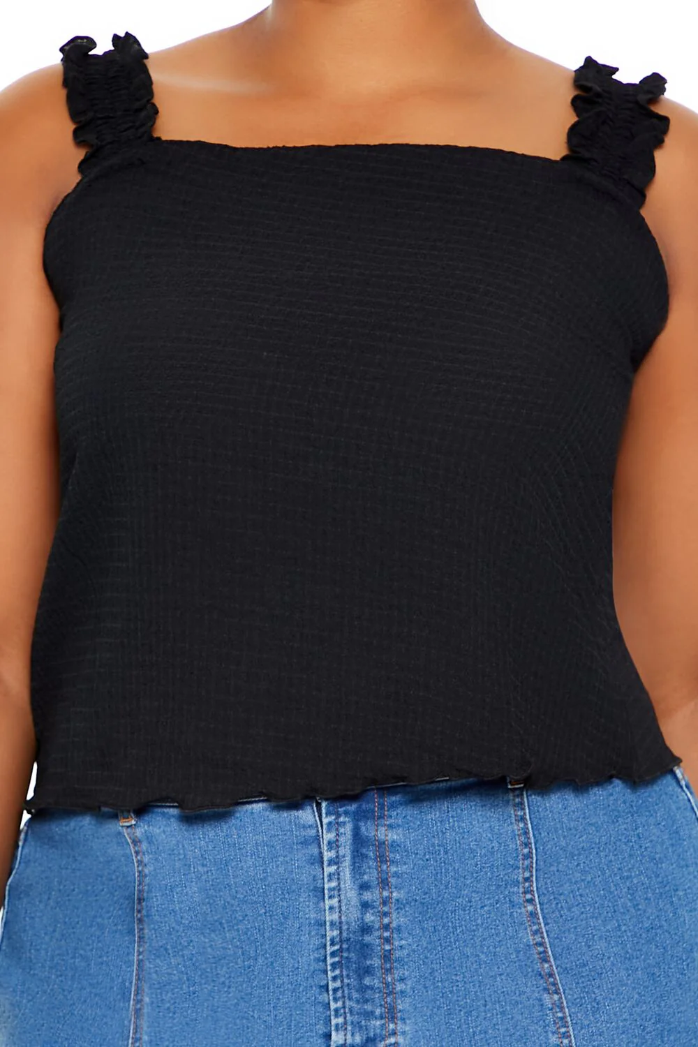 Plus Size Ruffle-Strap Tank Top - Image 3