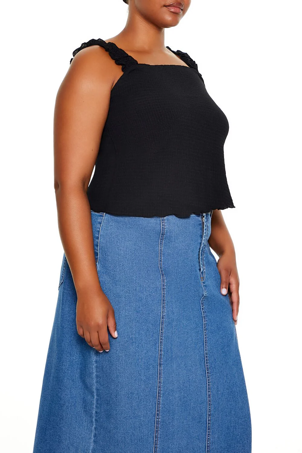Plus Size Ruffle-Strap Tank Top - Image 4