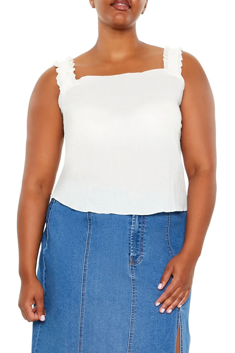 Plus Size Ruffle-Strap Tank Top - Image 6