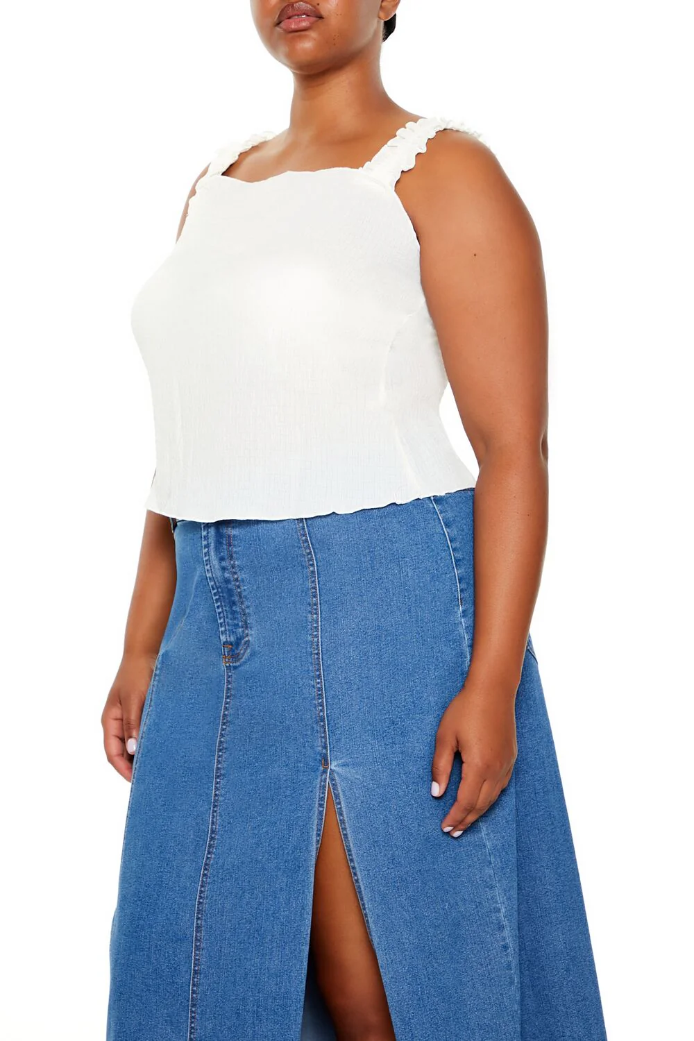 Plus Size Ruffle-Strap Tank Top - Image 9