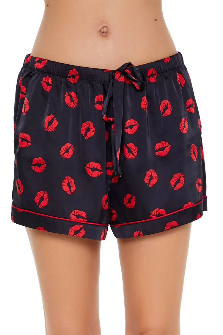 Lipstick Kiss Pajama Shirt & Shorts Set - Image 4
