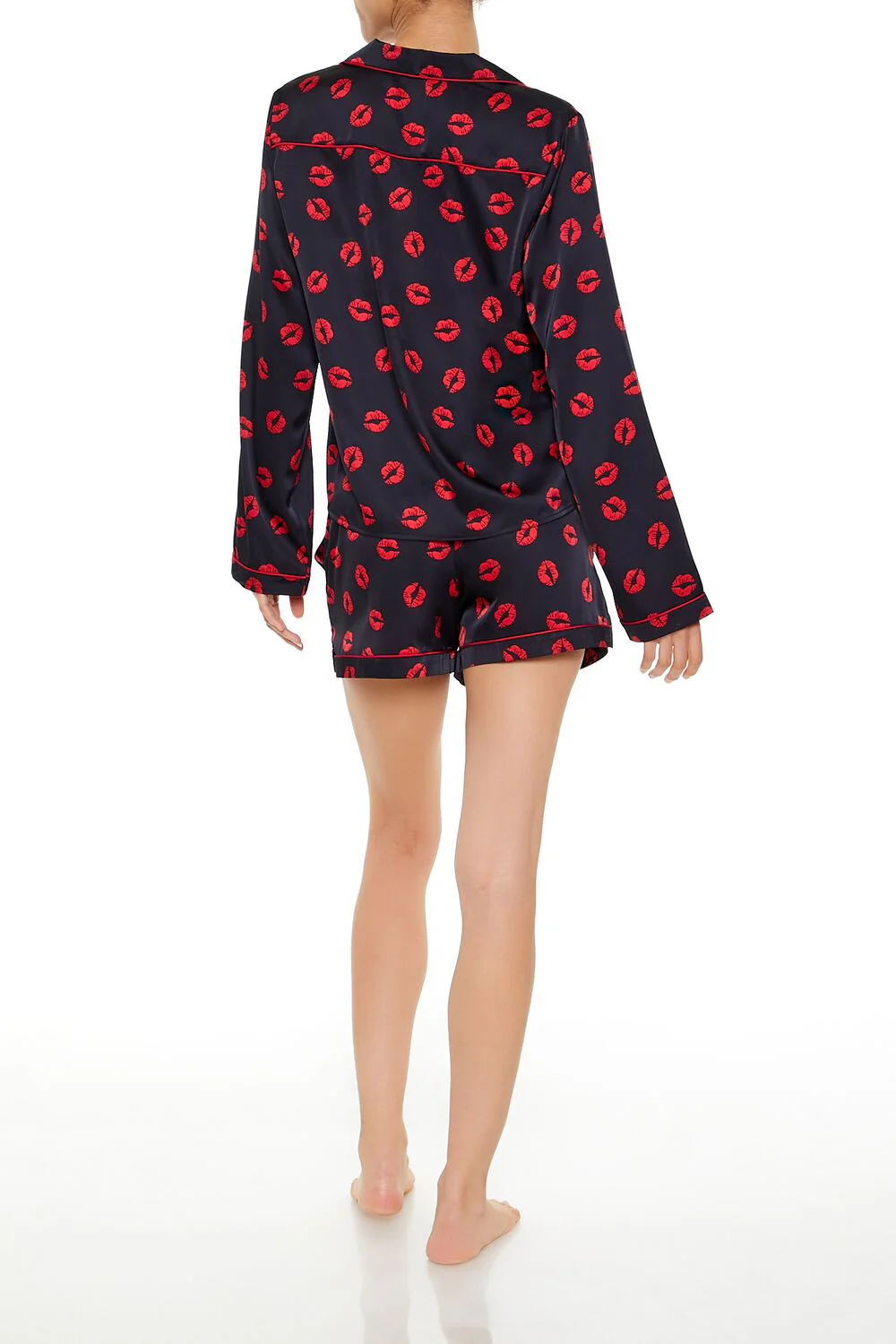 Lipstick Kiss Pajama Shirt & Shorts Set - Image 6