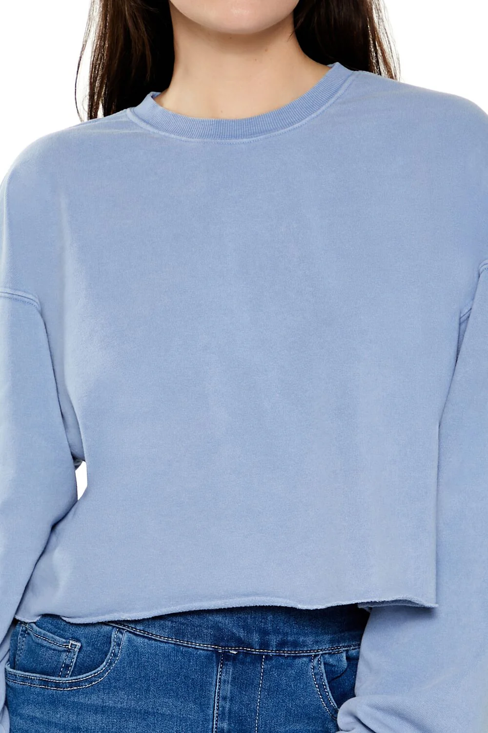French Terry Cropped Pullover - Image 3