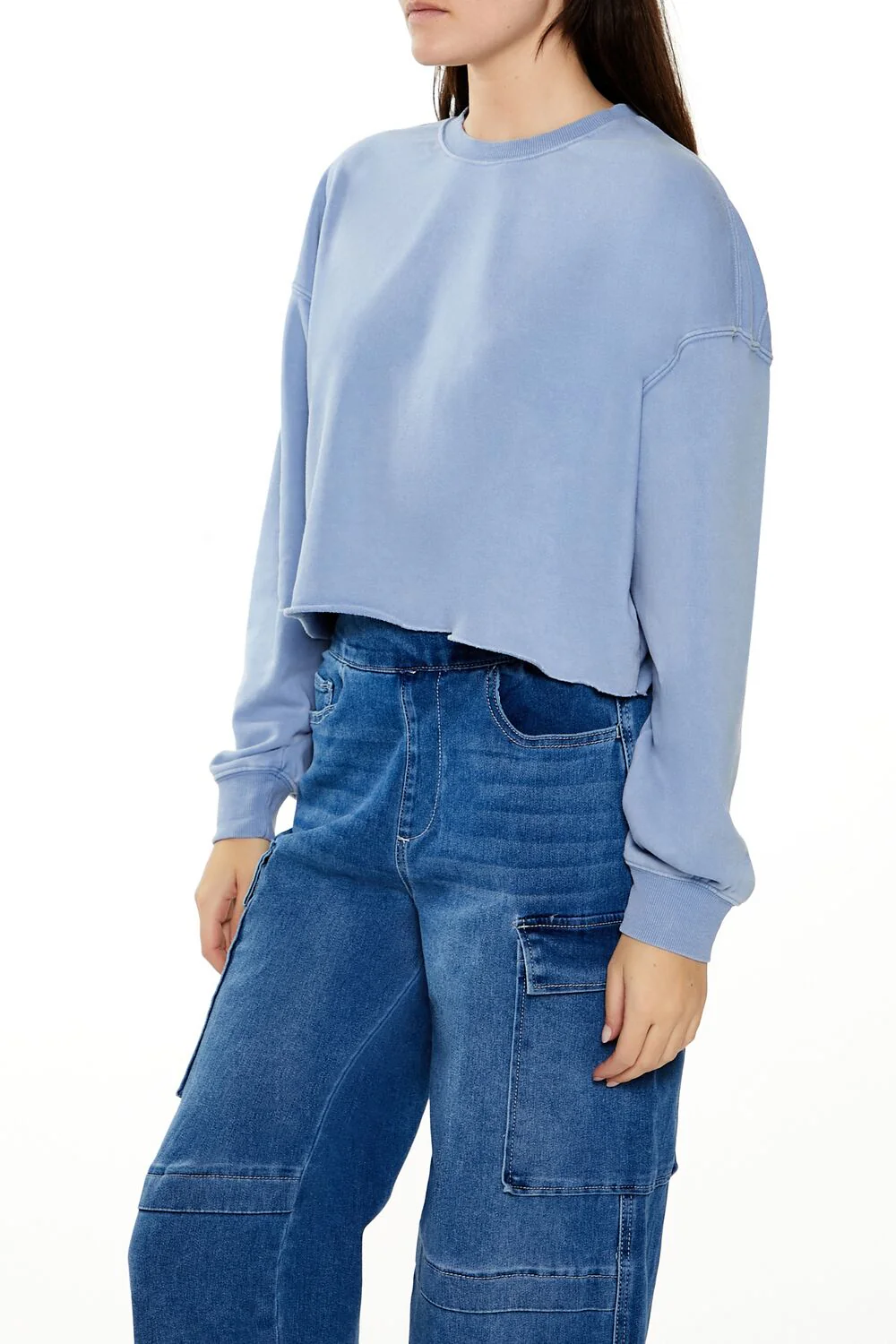 French Terry Cropped Pullover - Image 4