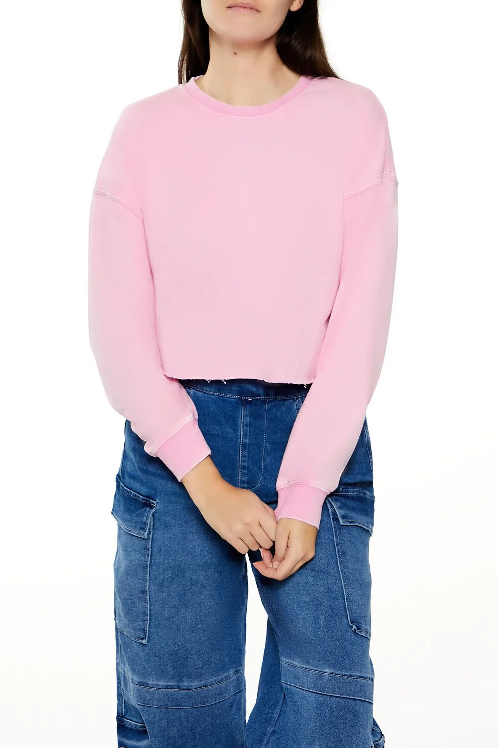 French Terry Cropped Pullover - Image 6