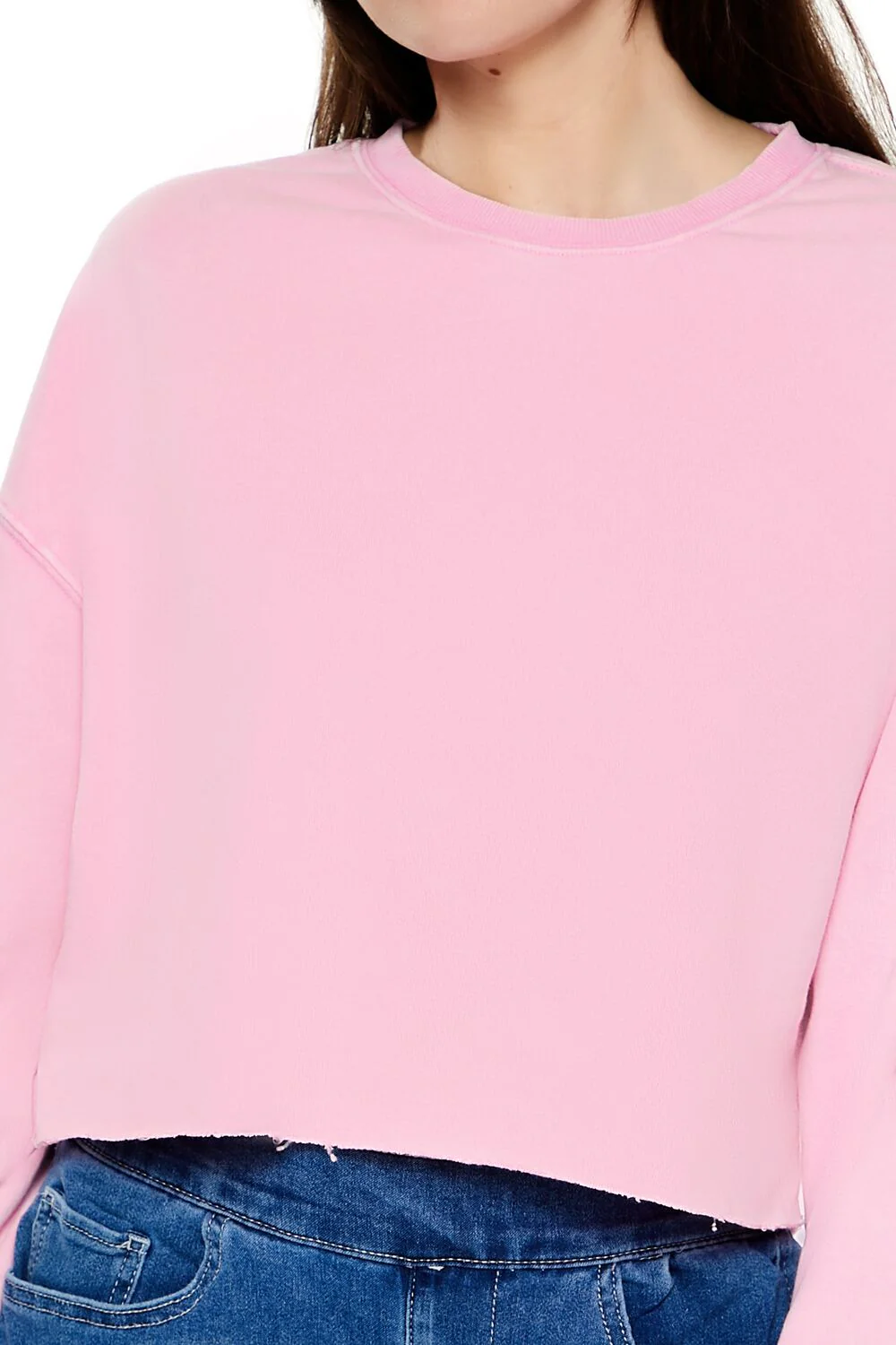 French Terry Cropped Pullover - Image 8