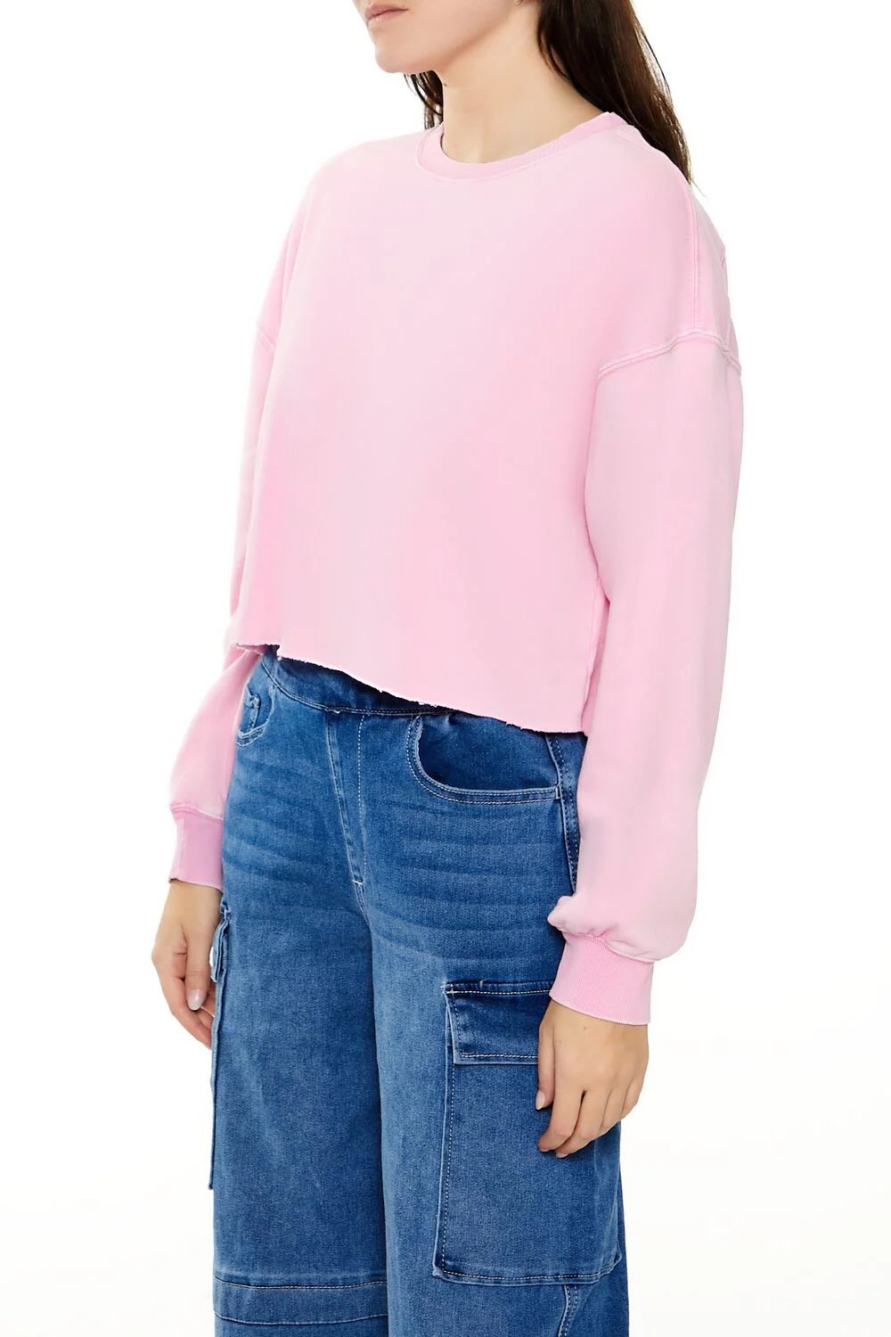 French Terry Cropped Pullover - Image 9