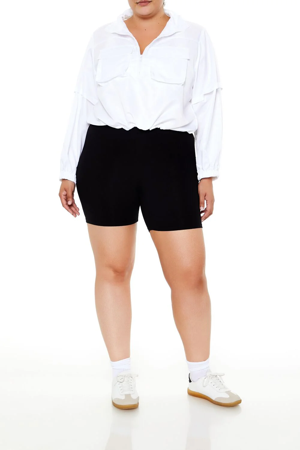 Plus Size Cropped Anorak Jacket - Image 2