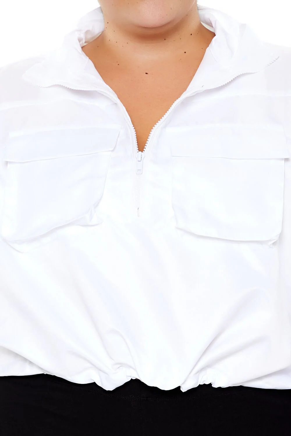 Plus Size Cropped Anorak Jacket - Image 3