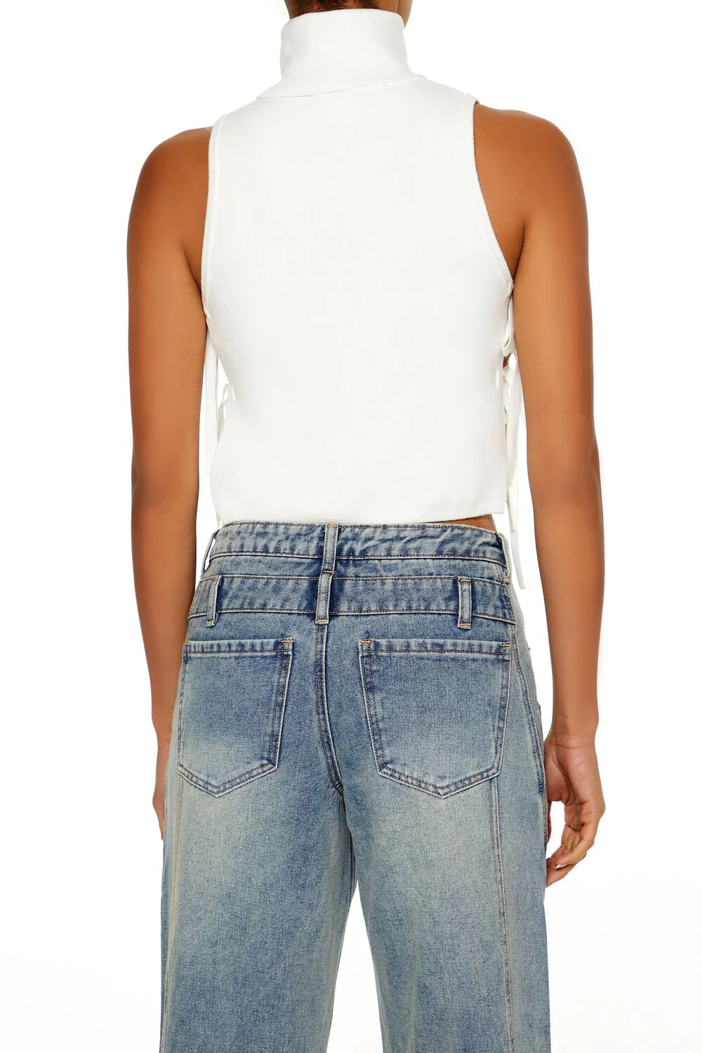 Sweater-Knit Open-Side Crop Top - Image 10