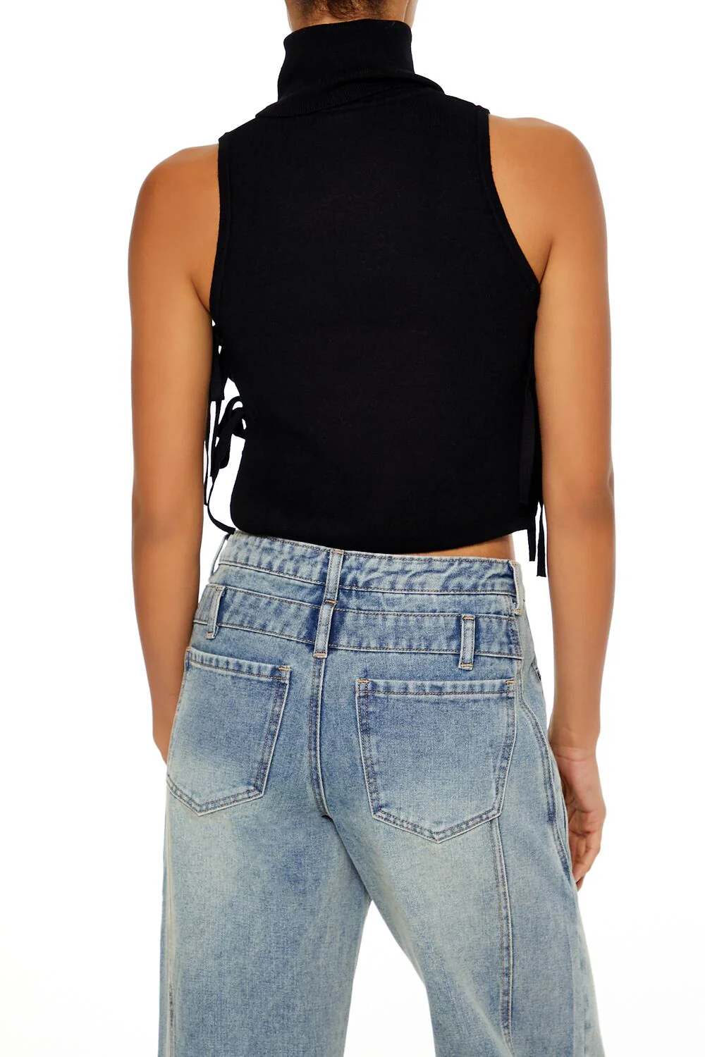 Sweater-Knit Open-Side Crop Top - Image 5