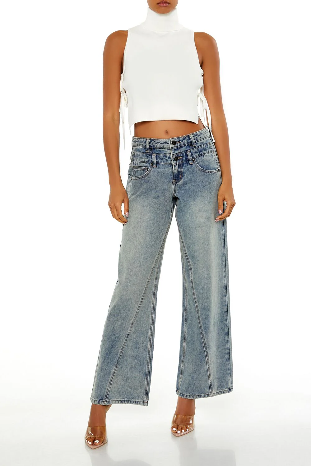 Sweater-Knit Open-Side Crop Top - Image 7