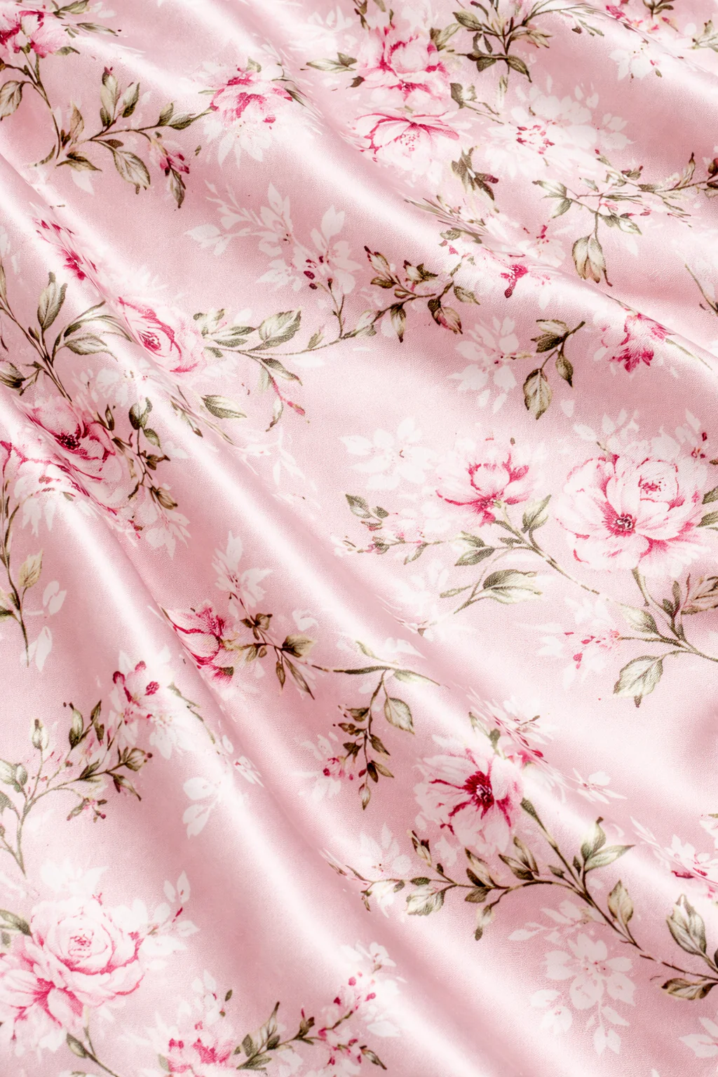 Lace-Trim Satin Floral Maxi Dress - Image 4