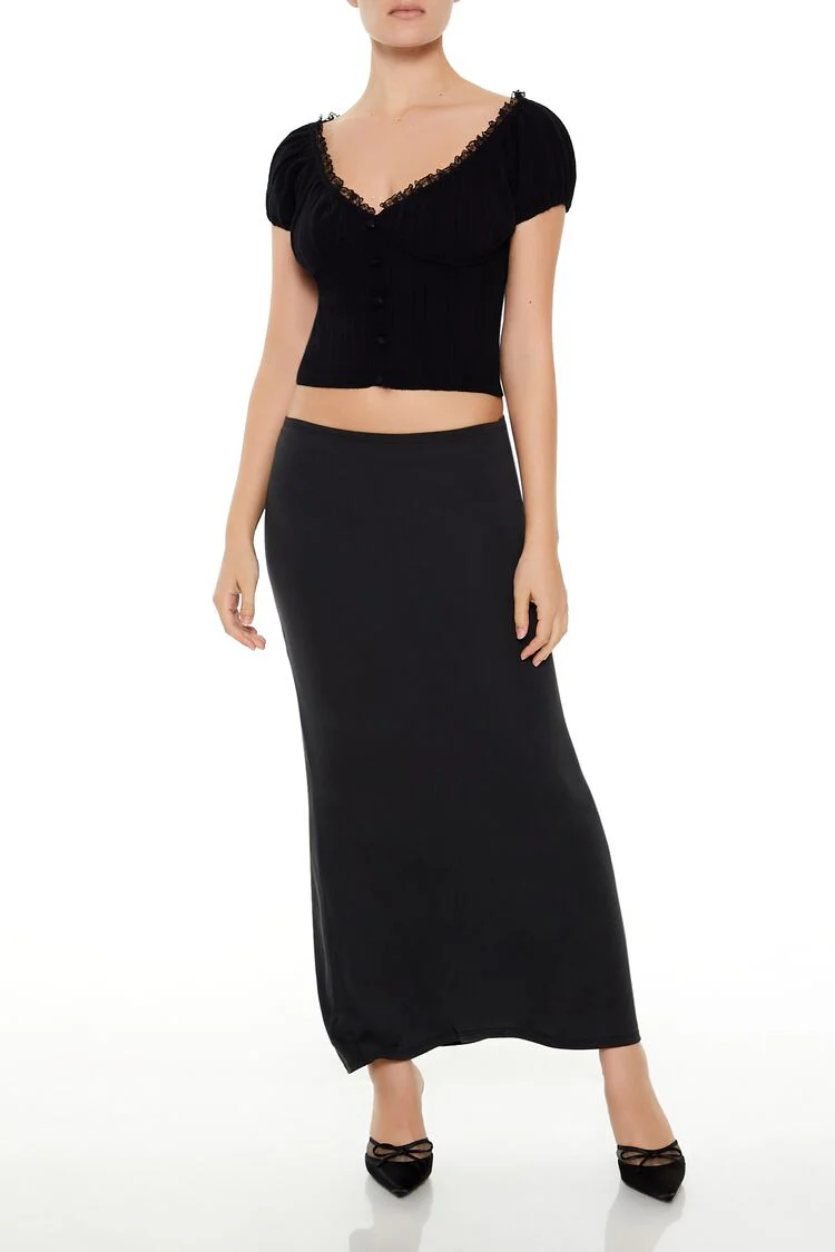 Sweater-Knit Crop Top - Image 2