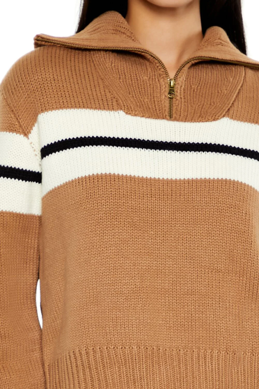 Half-Zip Striped Sweater - Image 3