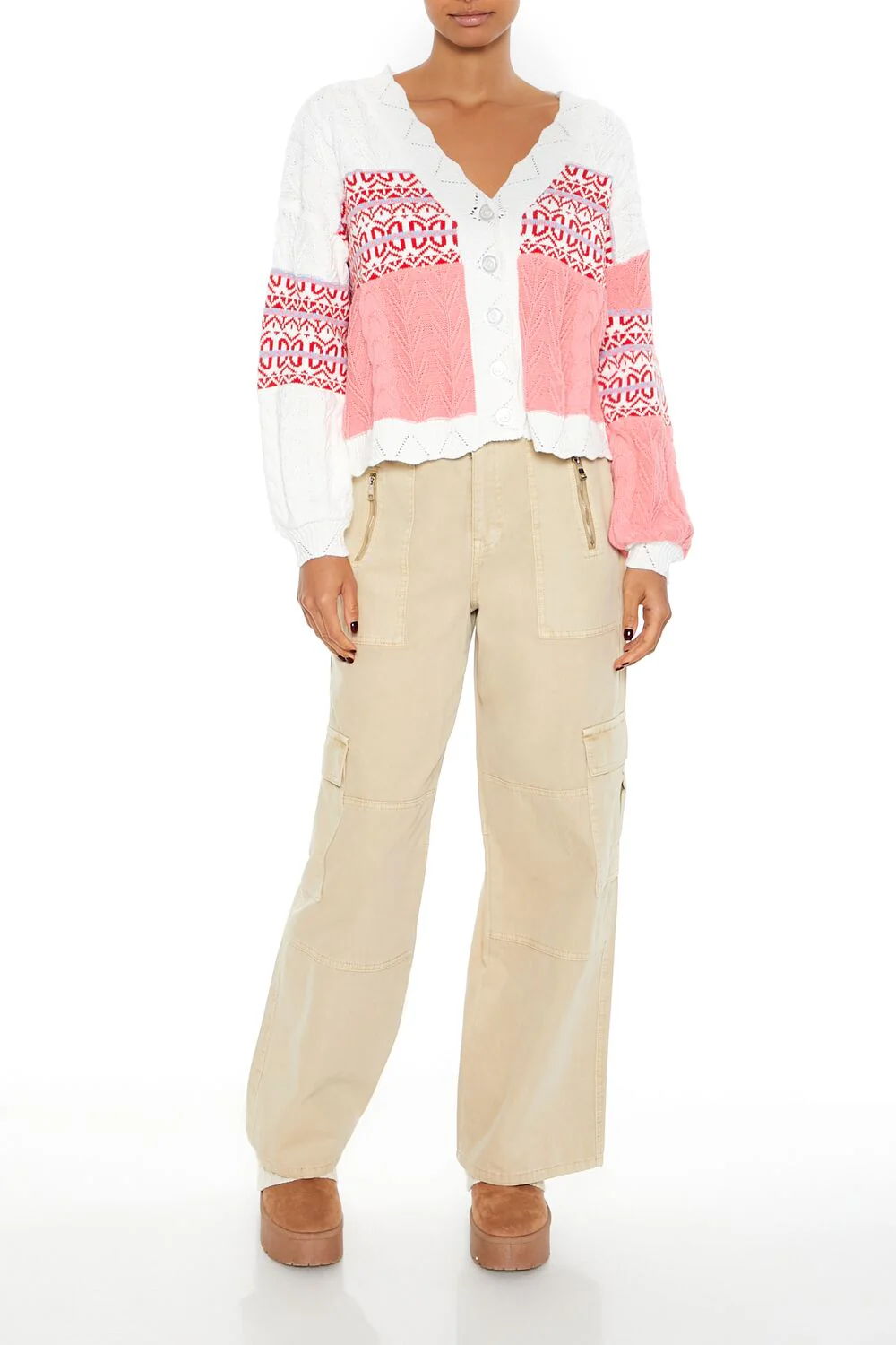 Patchwork Cardigan Sweater - Image 2