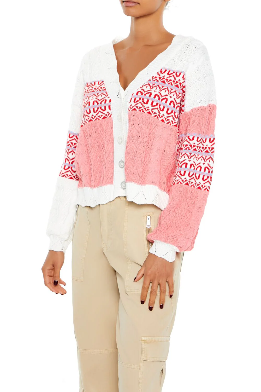 Patchwork Cardigan Sweater - Image 4