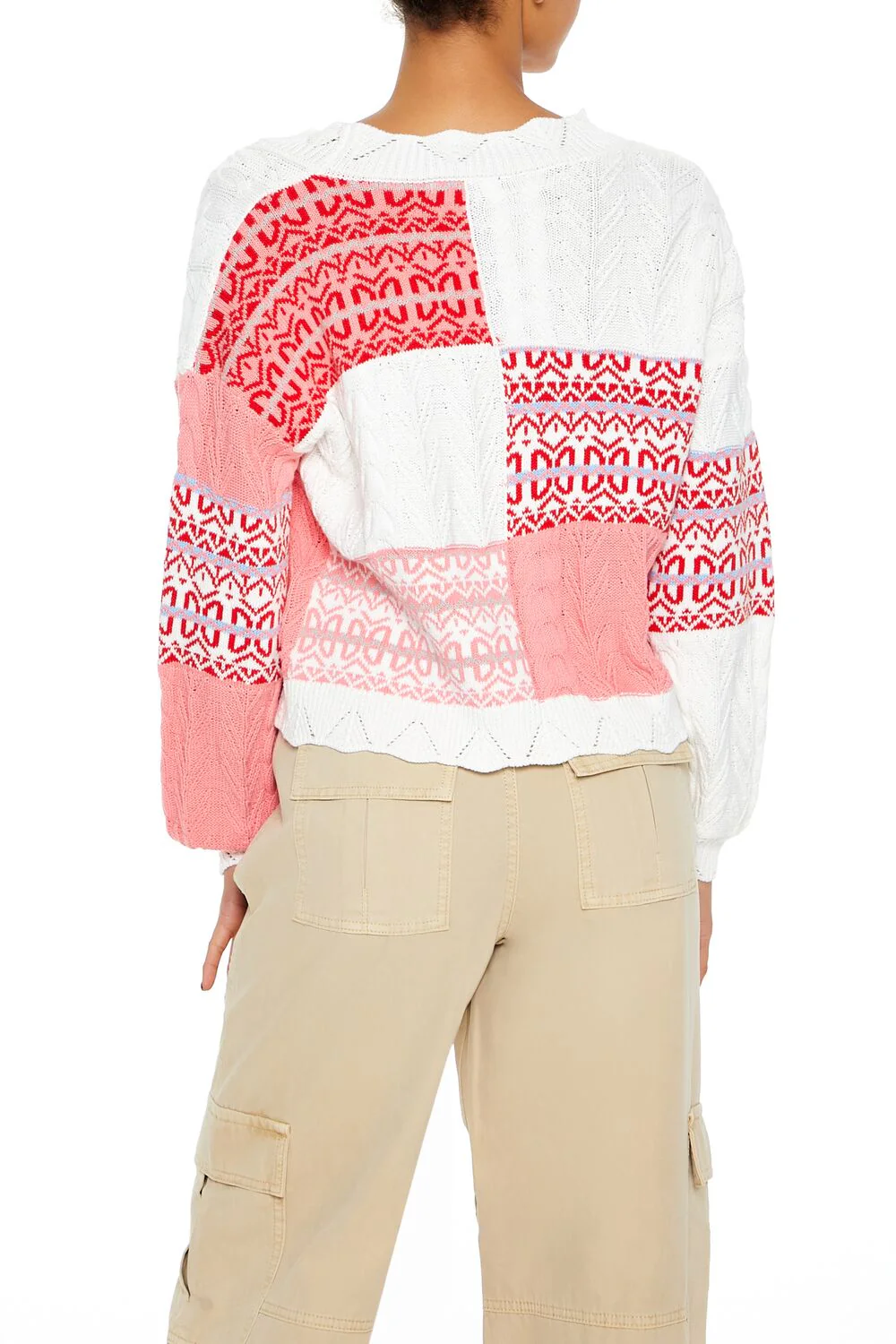 Patchwork Cardigan Sweater - Image 5