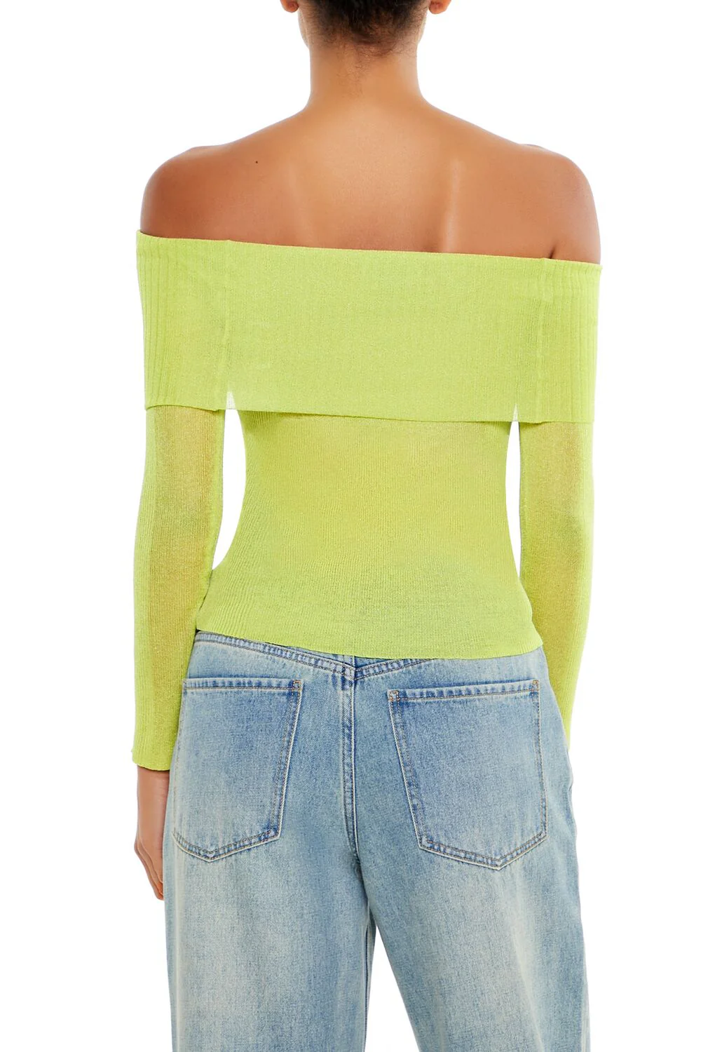 Foldover Off-the-Shoulder Sweater - Image 10