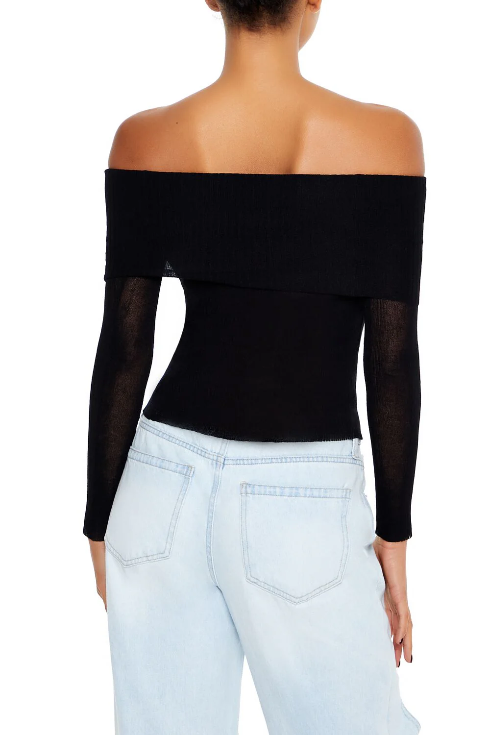 Foldover Off-the-Shoulder Sweater - Image 5
