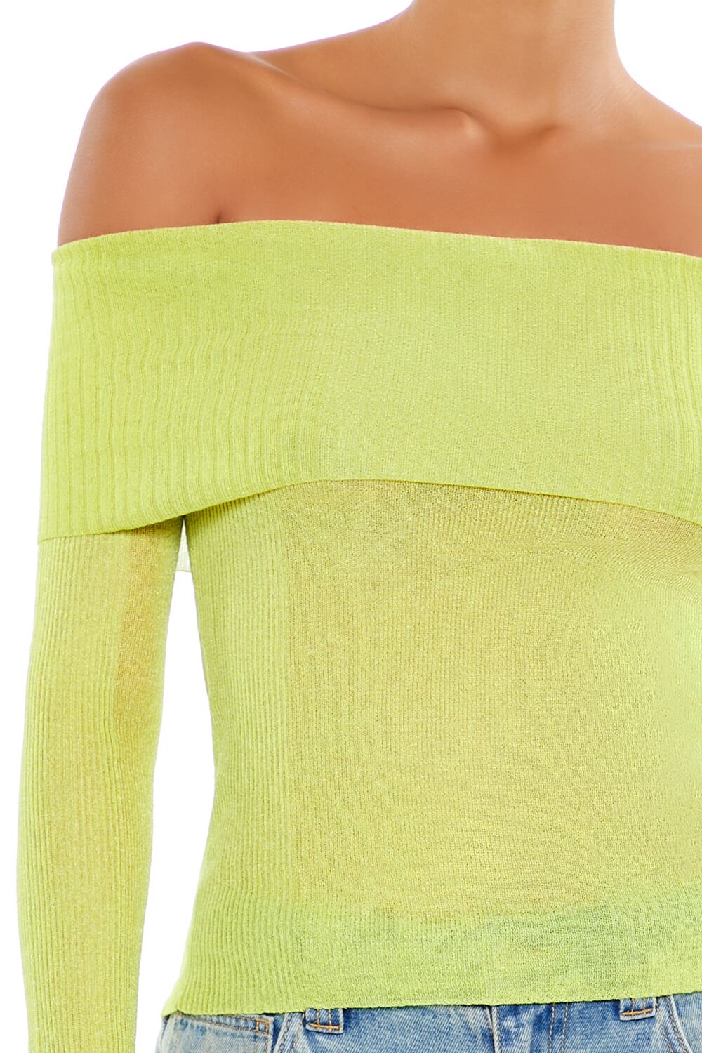 Foldover Off-the-Shoulder Sweater - Image 8
