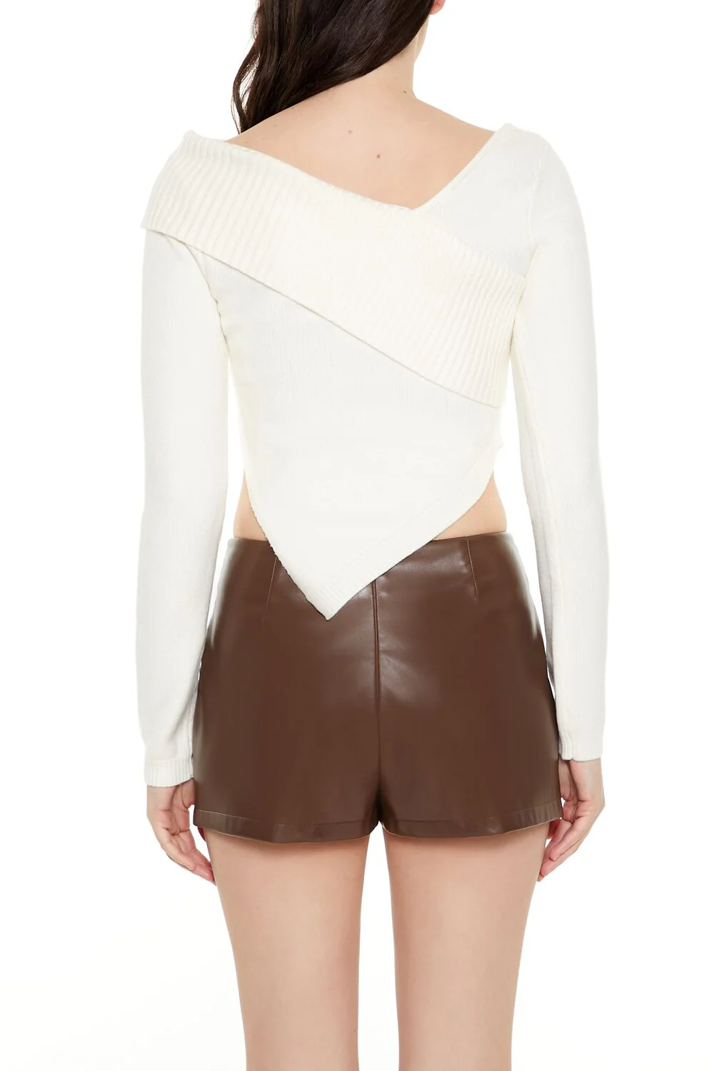 Crossover Cropped Sweater - Image 5