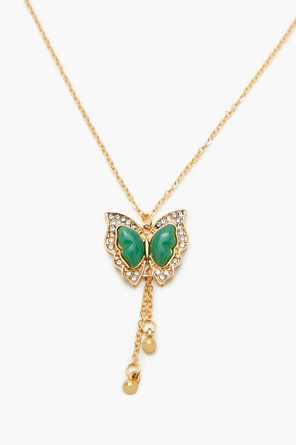 Faux Stone Butterfly Necklace - Image 2