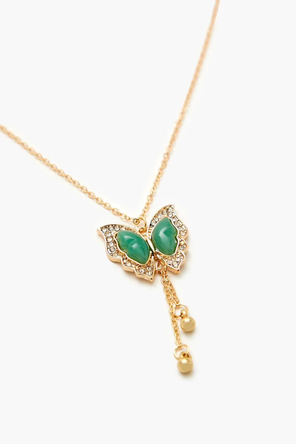 Faux Stone Butterfly Necklace - Image 3