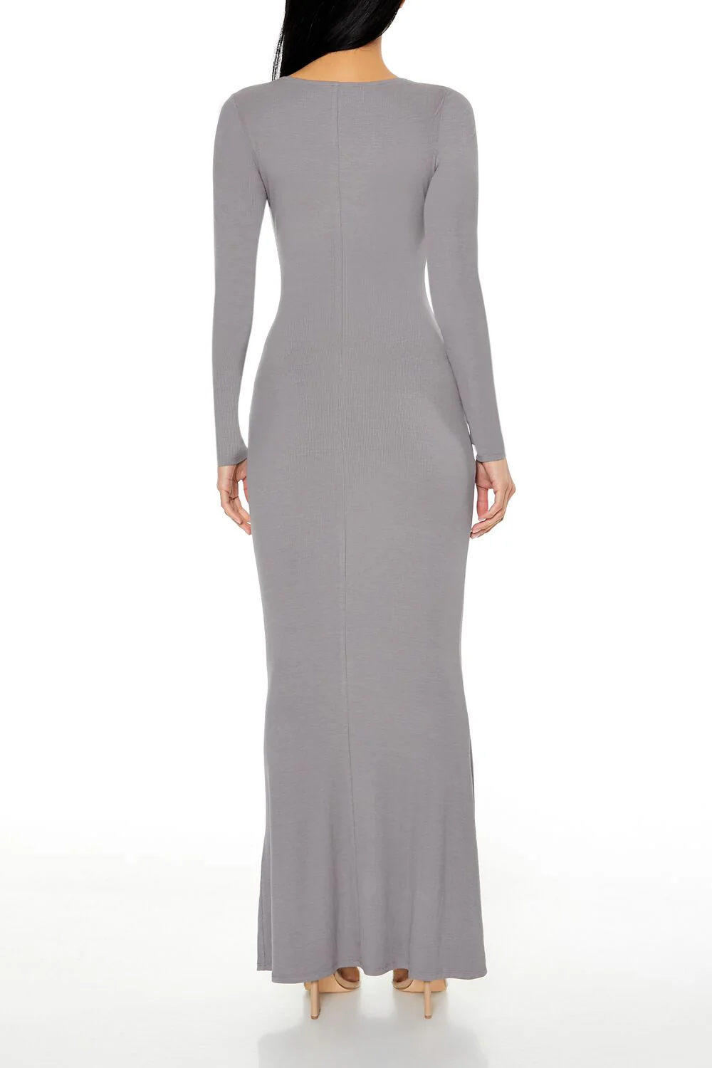 Ribbed Knit Square-Neck Maxi Dress - Image 13