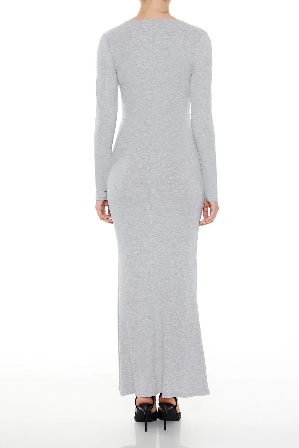 Ribbed Knit Square-Neck Maxi Dress - Image 18