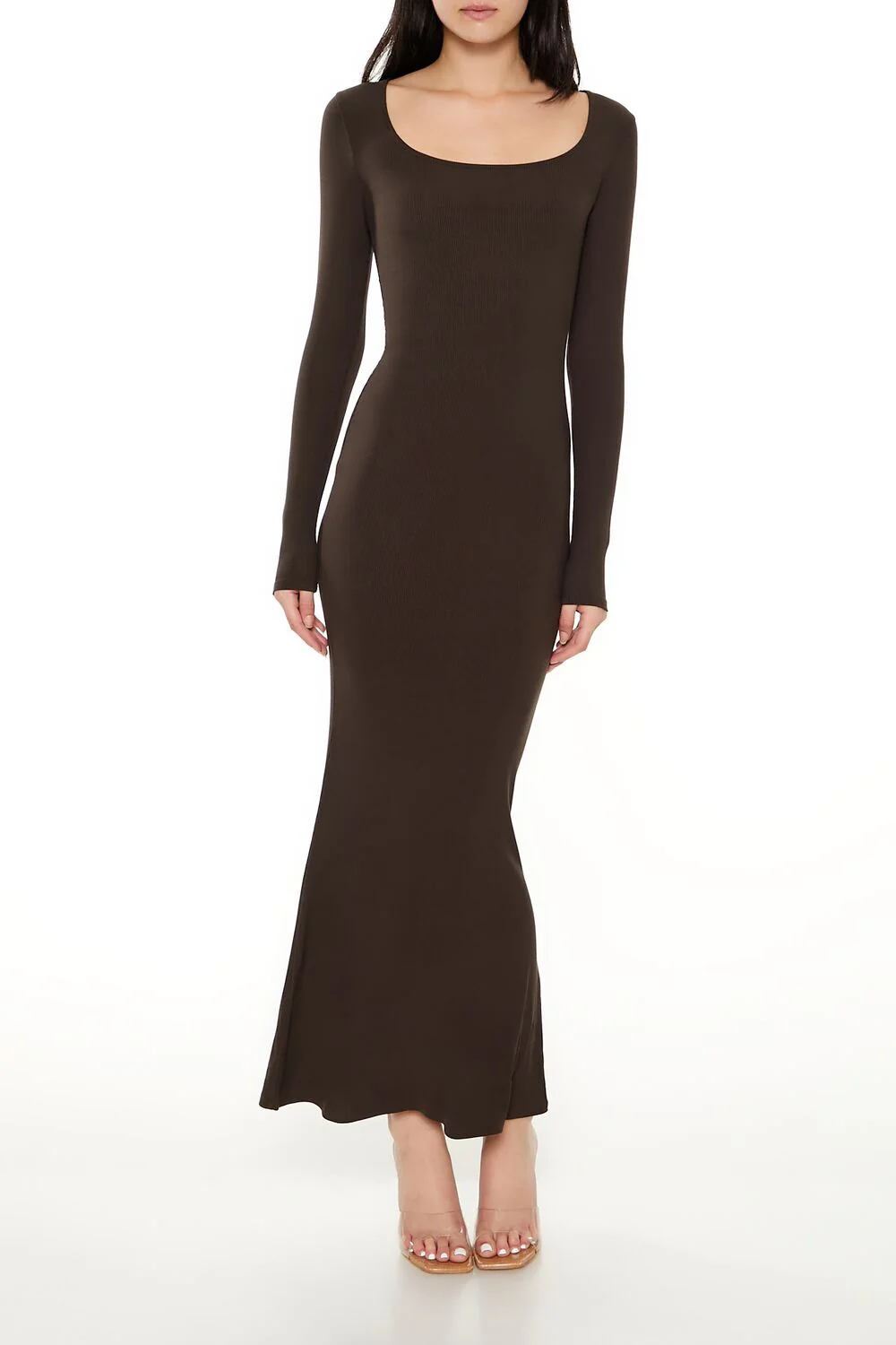 Ribbed Knit Square-Neck Maxi Dress - Image 20